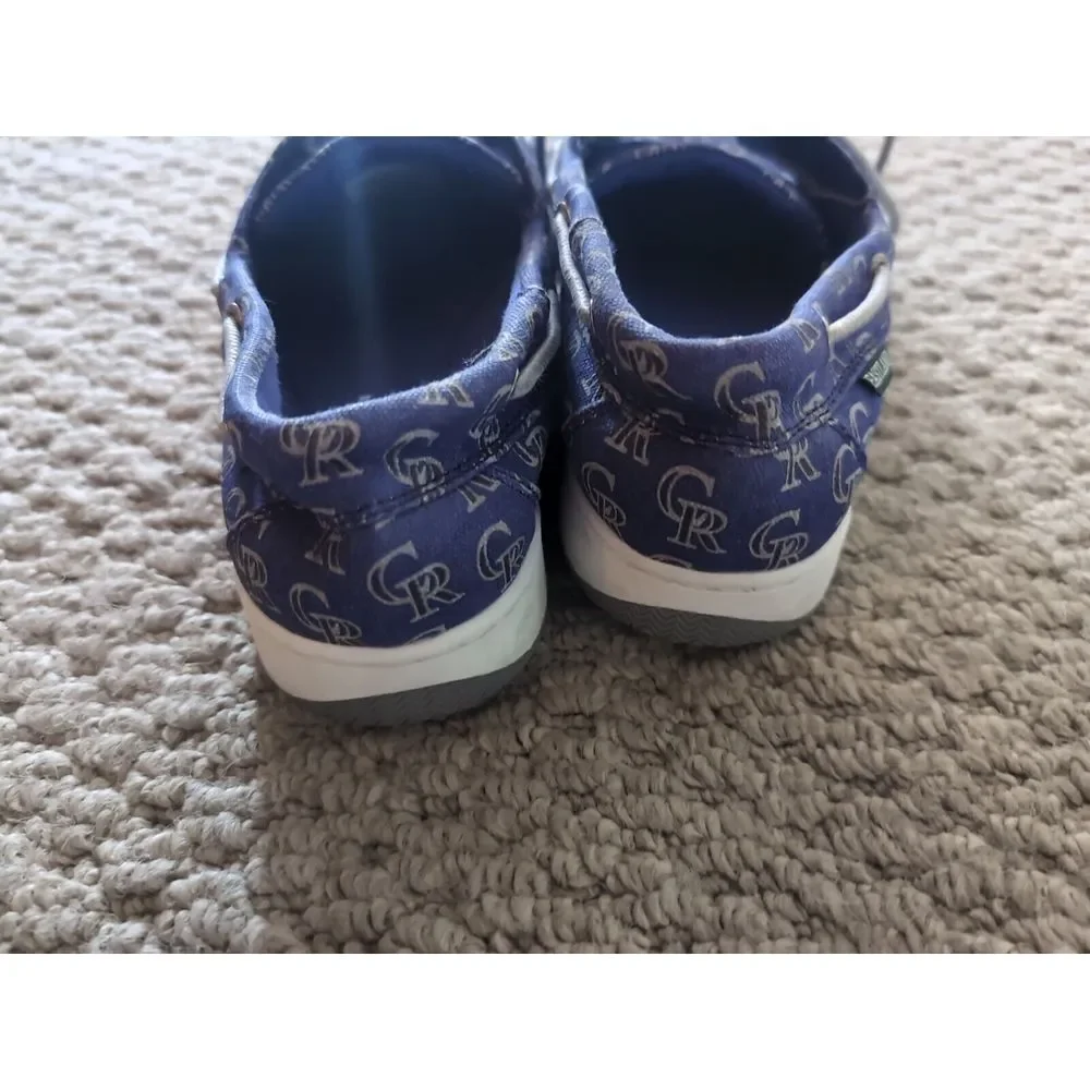 Women's Summer MLB Colorado Rockies Canvas Boat‎ ShoeSz9.5 Baseball Woman's